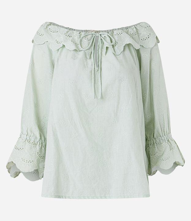 Blusa Ombro a Ombro em Laise com Babados - 2