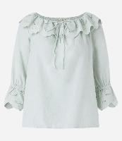 Blusa Ombro a Ombro em Laise com Babados - 1