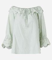 Blusa Ombro a Ombro em Laise com Babados - 2