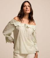 Blusa Ombro a Ombro em Laise com Babados - 3
