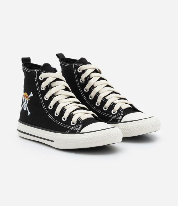 Tênis Abotinado Infantil com Estampa One Piece - Tam 28 ao 37 - 1