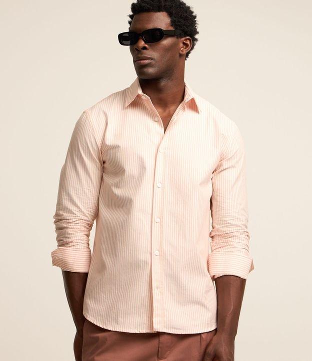 Camisa Regular em Oxford com Listras Fio Tinto - 2
