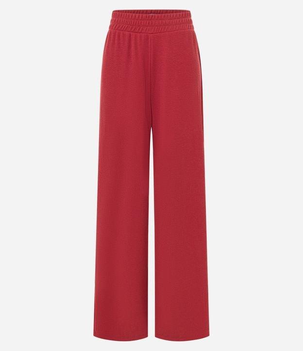 Calça Reta em Ribana Texturizada - 1