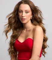 Blusa Cropped em Bengaline com Decote Coração - 1