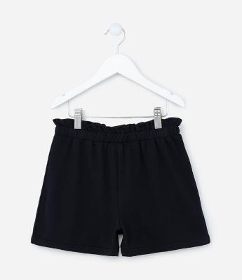 Short Clochard Infantil com Cós Elástico - Tam 5 a 14 Anos