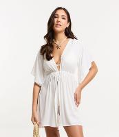 Saída de Praia Bata em Poliamida com Abertura Frontal e Amarração - 1