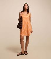 Vestido Curto em Viscolinho com Estampa de Folhagem - 2