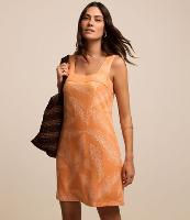 Vestido Curto em Viscolinho com Estampa de Folhagem - 3