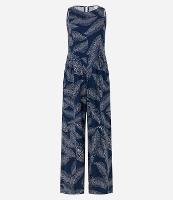 Macacão Viscose com Estampa de Folhagem Pontilhada - 1