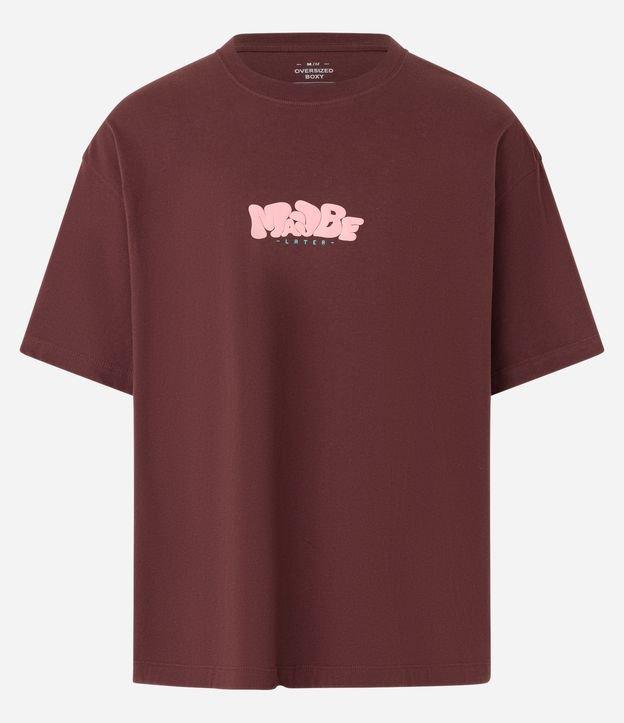 Camiseta Overboxy em Algodão com Efeito Puff com Estampa Lettering - 1