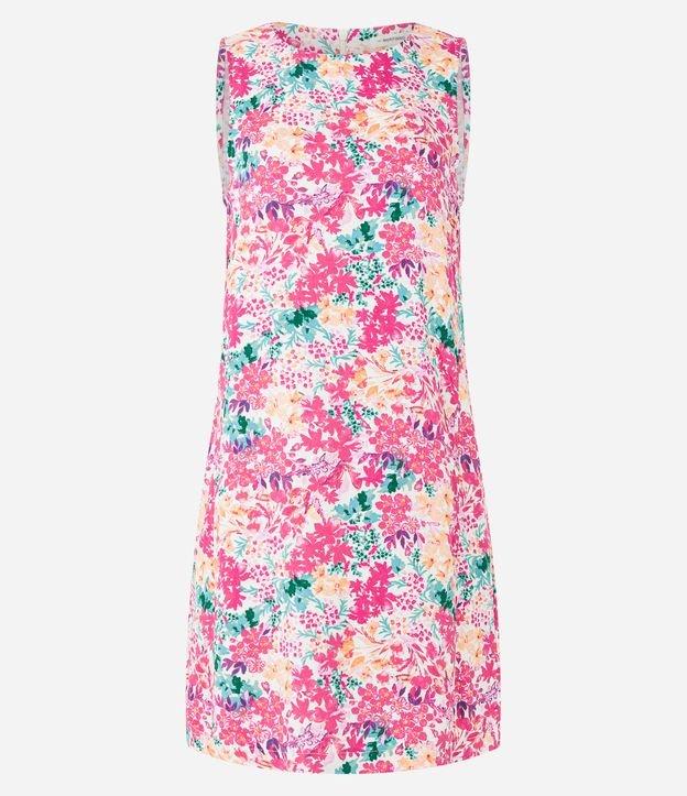 Vestido Curto em Viscose com Estampa Floral Liberty - 1