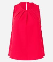 Blusa Regata em Crepe com Pregas na Gola - 1