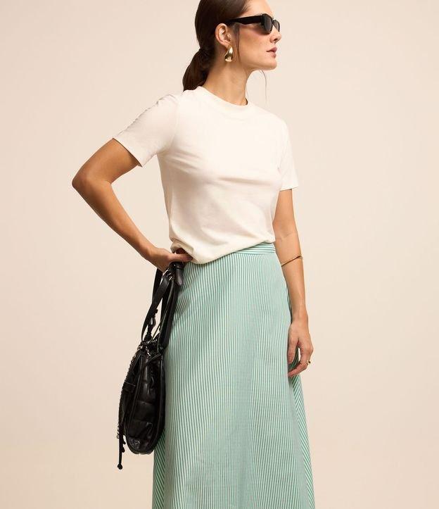 Saia Longa em Tricoline com Listras Verticais - 2