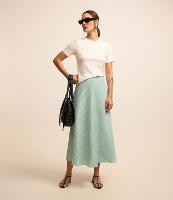 Saia Longa em Tricoline com Listras Verticais - 3