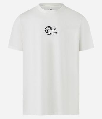 Camiseta Regular em Algodão com Estampa em Relevo de Onda