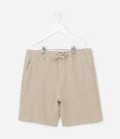 Bermuda Infantil em Linho com Viscose e Cordão no Cós - Tam 5 a 14 Anos - 1