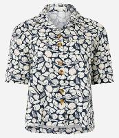 Camisa em Viscolinho com Estampa de Fundo do Mar - 1