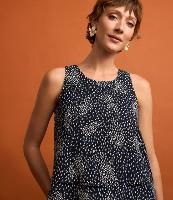 Blusa sem Manga em Airflow com Estampa de Mini Flores - 2