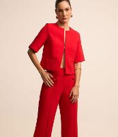 Calça Reta em Alfaiataria com Bolsos Frontais - 2