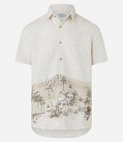 Camisa Regular em Voil com Estampa de Cenário - 1