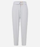 Calça Reta Alfaiatada com Cinto de Fivela Metalizada - 1