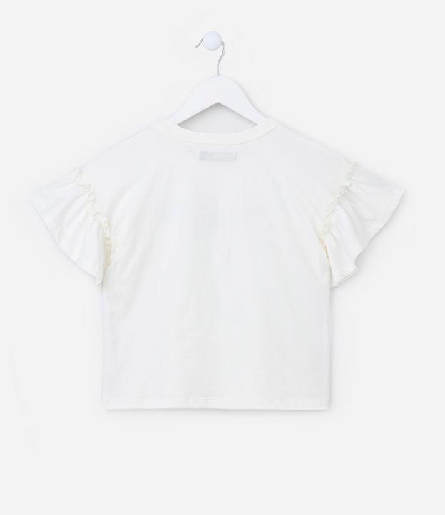 Camiseta Curta Infantil com Estampa de Borboleta - Tam 5 a 14 anos - 1