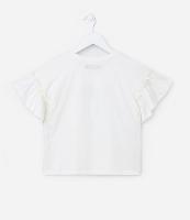 Camiseta Curta Infantil com Estampa de Borboleta - Tam 5 a 14 anos - 1