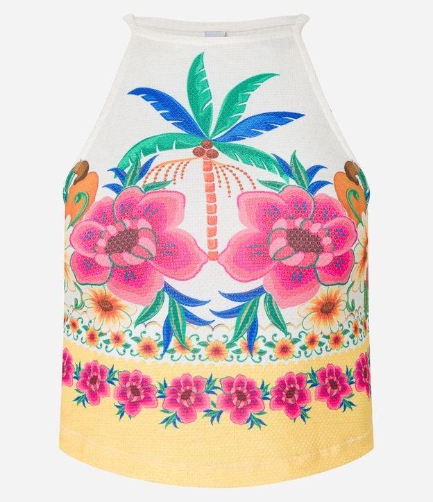Blusa Texturizada com Estampa Floral - 1