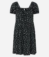 Vestido Curto em Ribana Floral Liberty com Amarração no Busto - 1