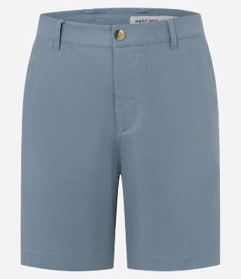 Bermuda Reta em Algodão e Linho com Textura