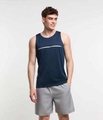 Regata Regular Esportiva em Tecnologia Dry com Detalhe Refletivo