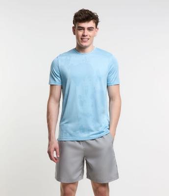 Camiseta Esportiva com Textura Jacquard