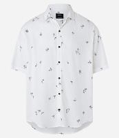 Camisa Relaxed em Viscose com Estampa de Mini Coqueiros - 1