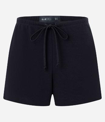Short Básico em Ribana com Amarração no Cós