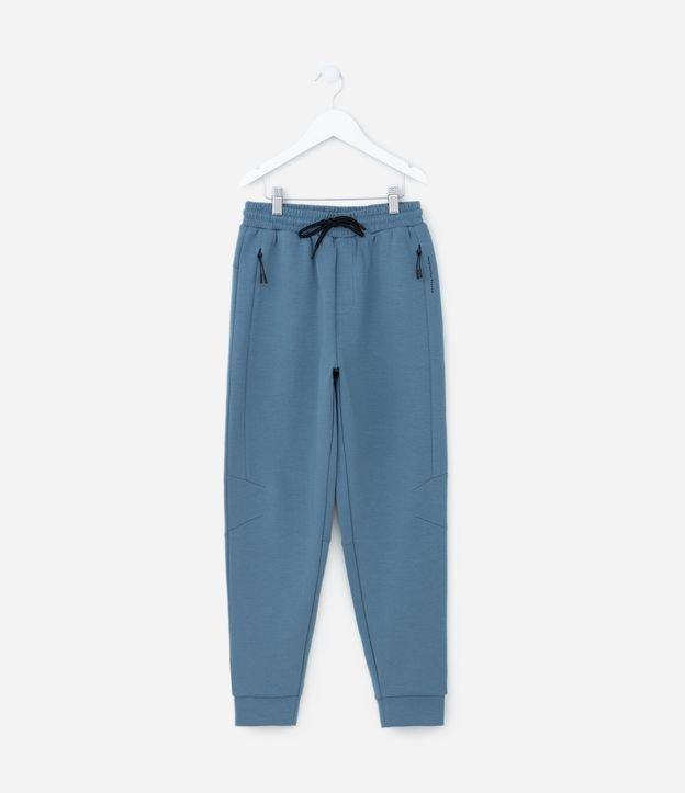 Calça Infantil em Fleece com Bolsos e Zíper - Tam 5 a 14 Anos - 1