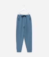 Calça Infantil em Fleece com Bolsos e Zíper - Tam 5 a 14 Anos - 1