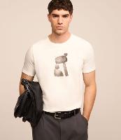 Camiseta em Algodão com Estampa de Pedras - 1