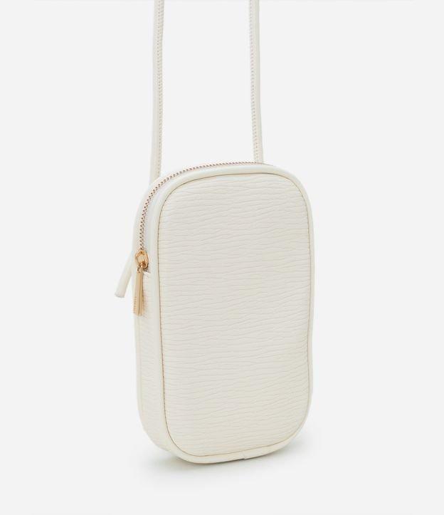 Bolsa Porta Celular Pequena e Texturizada com Alça Tubular - 1