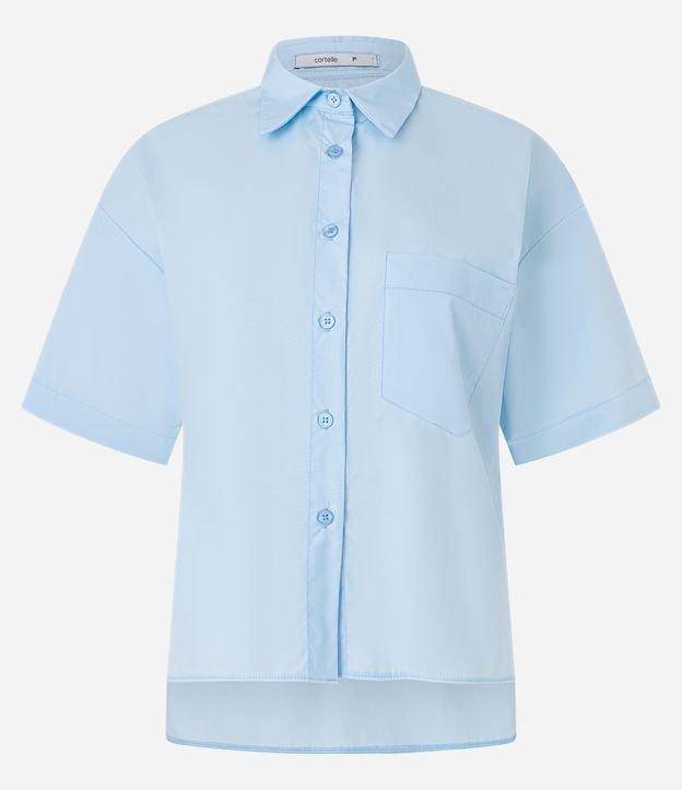 Camisa em Tricoline com Bolso Frontal - 1