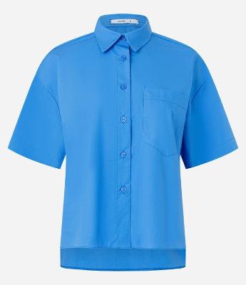 Camisa em Tricoline com Bolso Frontal