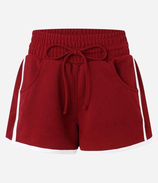 Short em Crepe com Lastex e Listras Contrastantes - 1