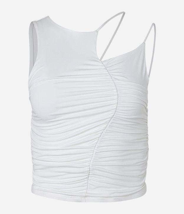 Blusa com Alça Assimétrica e Recorte Franzido - 1