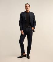 Calça Social Slim em Tricoline com Textura Pied de Poule - 1