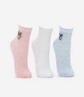 Kit 03 Meias Cano Baixo com Bordado Stitch e Angel - 1