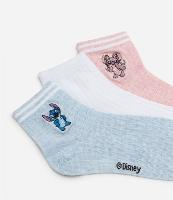 Kit 03 Meias Cano Baixo com Bordado Stitch e Angel - 2