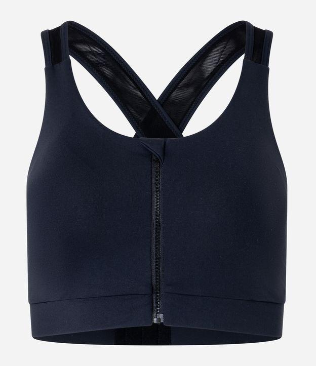 Top Esportivo com Bojo e Alças Finas Transpassadas  Cós Contrastante - 1