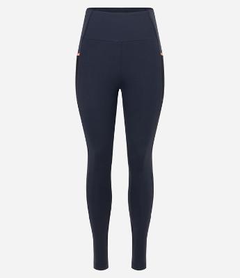 Calça Legging em Poliamida com Tule e Friso Contrastante no Bolso