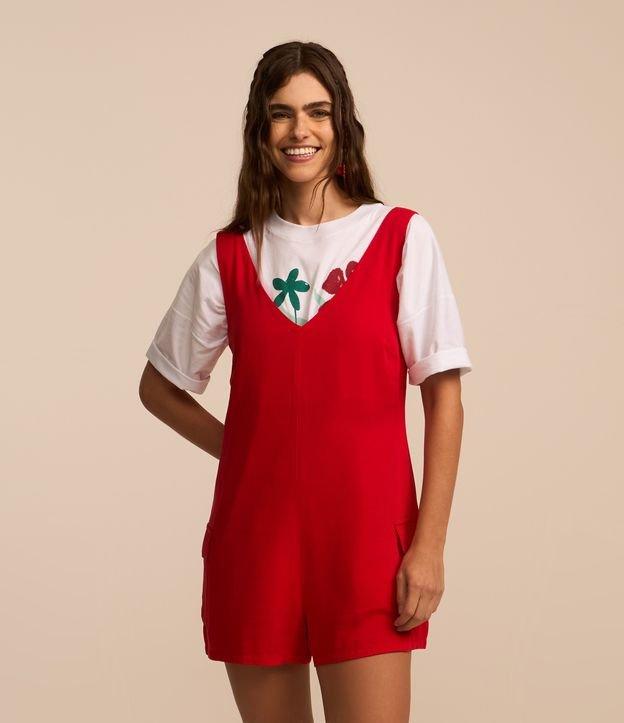 Macaquinho em Viscose com Bolsos Laterais - 1