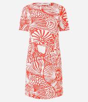 Vestido Curto em Viscolinho com Conchas Estampadas - 1