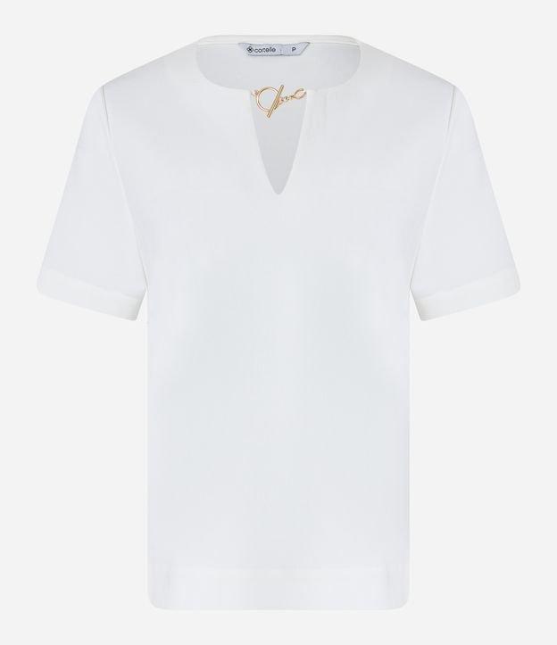 Blusa em Crepe com Detalhe de Metal na Gola - 1